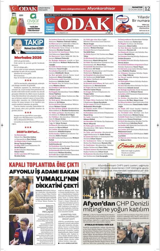 Dinar Esnaf ve Sanatkarlar Odası Başkanı Sabri Can Bekle'den Mesaj: Göreve Daima Hazırız