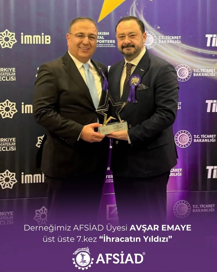 AFSİAD Üyesi Avşar Emaye'den 7. Kez İhracat Şampiyonluğu